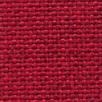 Red woven fabric texture with a grid pattern and nubby surface, identified as “bross > fabric (b) sole > col.” material.